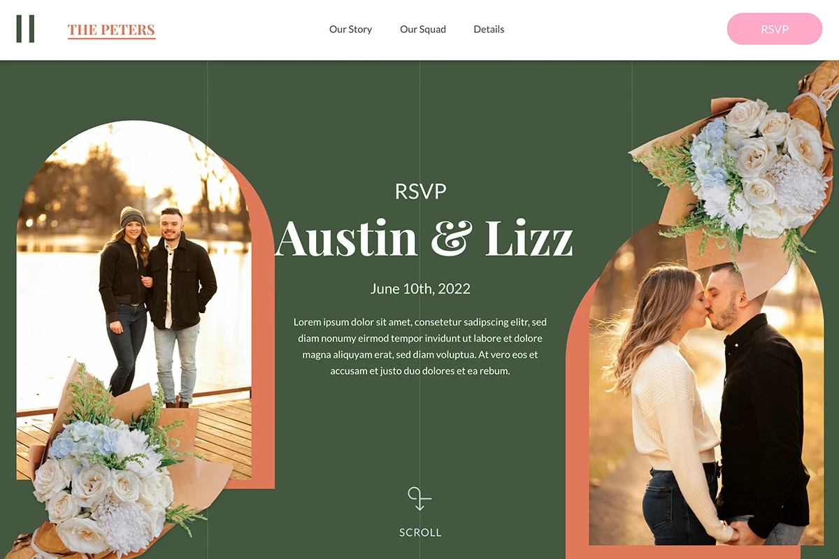 Wedding Website for Newly Weds